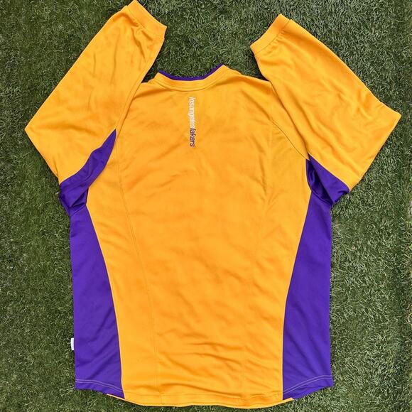 Vintage Nike Dri Fit NBA Los Angeles Lakers Y2K Warm Up Jersey Team Apparel XL - Picture 9 of 10